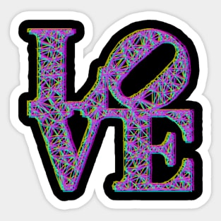Anaglyphic Love Sticker